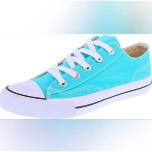 🔸️Airwalk Turquoise & White Legacee Canvas Sneakers Size 8